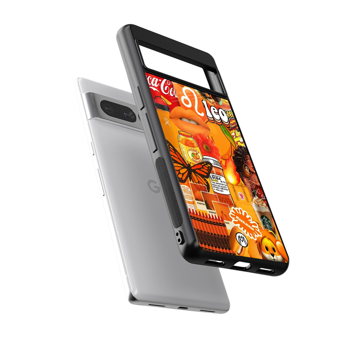 leo aesthetic collage back phone cover | glass case for google pixel 7 pro