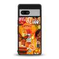 leo aesthetic collage back phone cover | glass case for Google Pixel 7