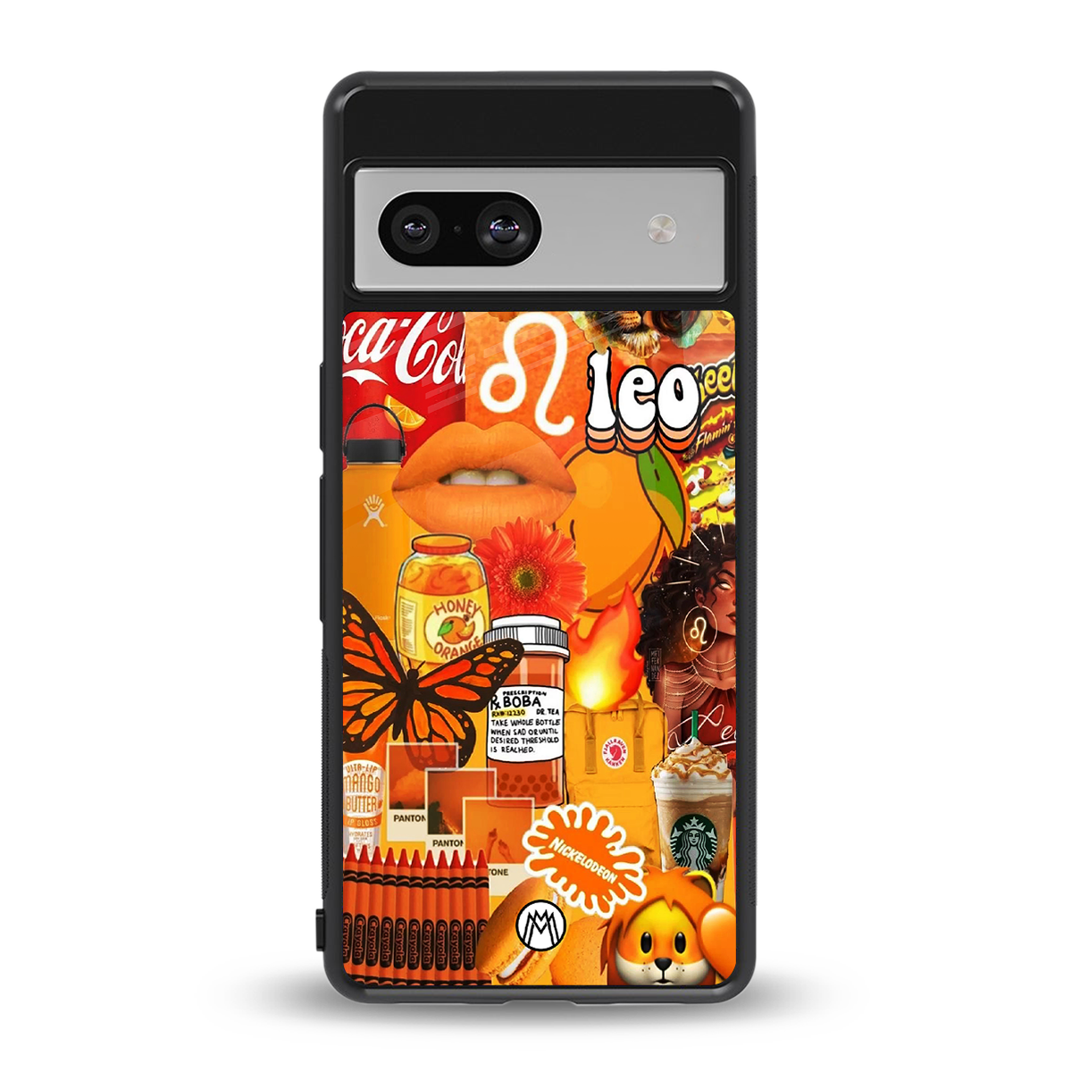 leo aesthetic collage back phone cover | glass case for Google Pixel 7