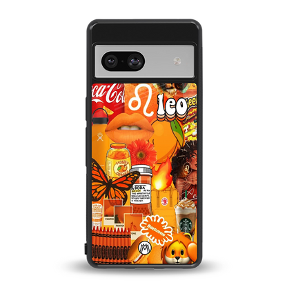 leo aesthetic collage back phone cover | glass case for Google Pixel 7