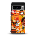 leo aesthetic collage back phone cover | glass case for google pixel 8 pro