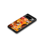 leo aesthetic collage back phone cover | glass case for google pixel 8 pro