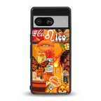 leo aesthetic collage back phone cover | glass case for Google Pixel 8