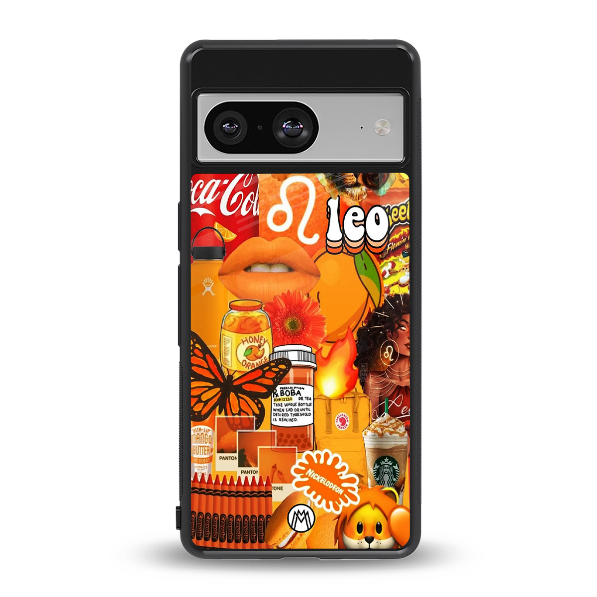 leo aesthetic collage back phone cover | glass case for Google Pixel 8