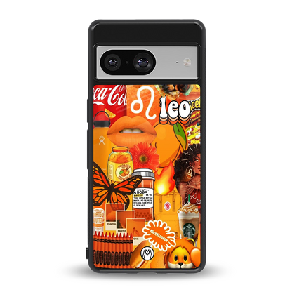 leo aesthetic collage back phone cover | glass case for Google Pixel 8