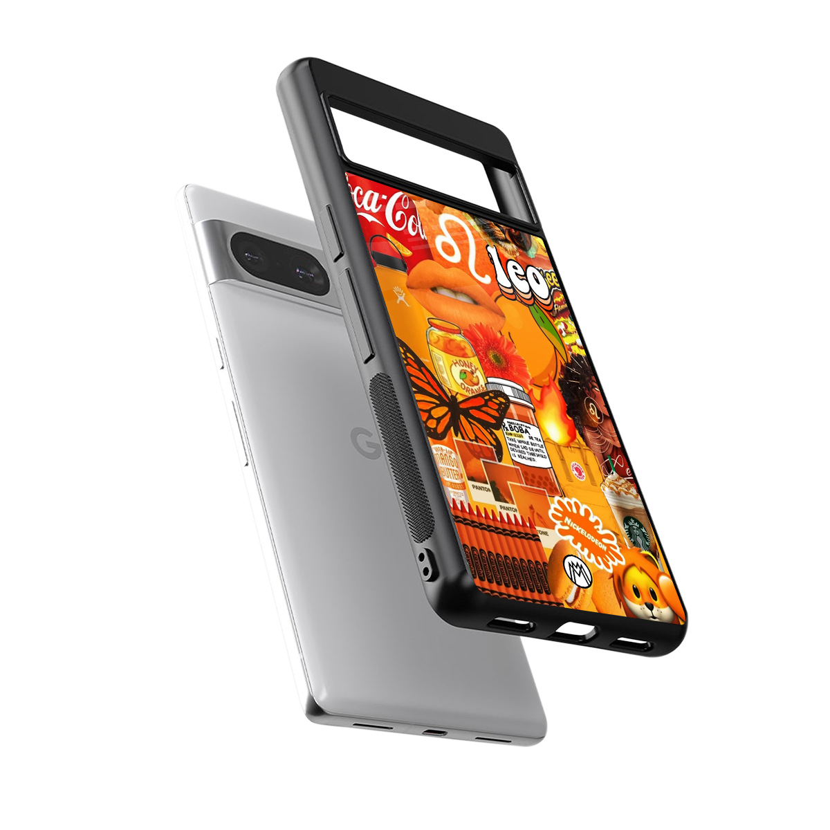 leo aesthetic collage back phone cover | glass case for Google Pixel 8