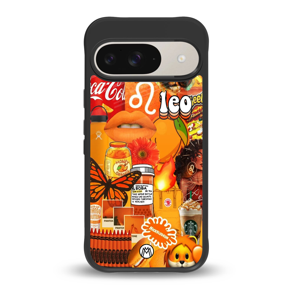 leo aesthetic collage back phone cover | glass case for google pixel 9