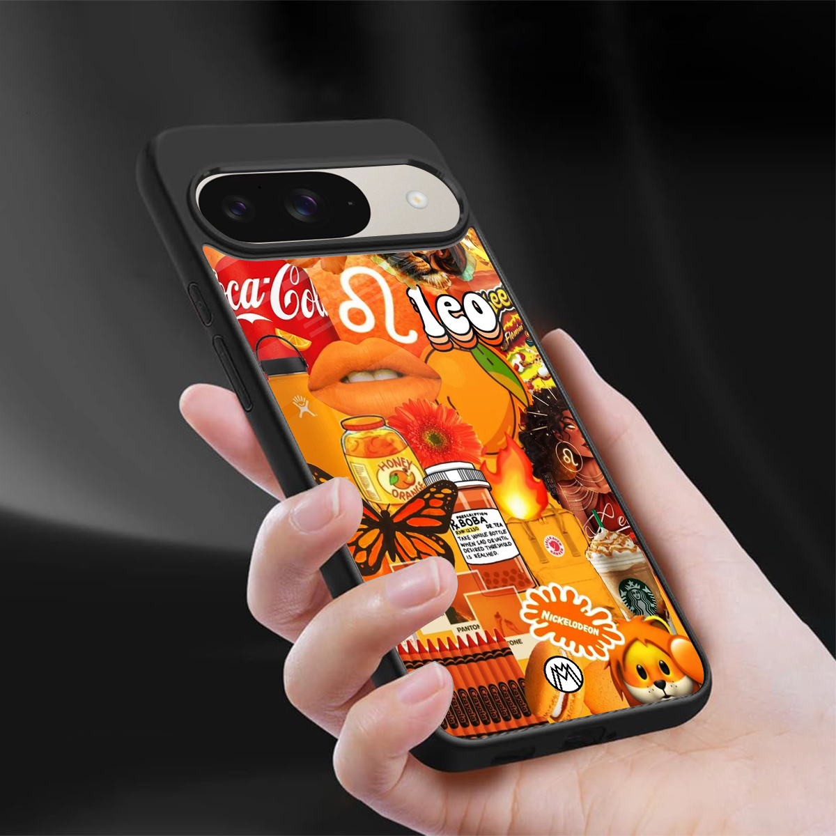 leo aesthetic collage back phone cover | glass case for google pixel 9