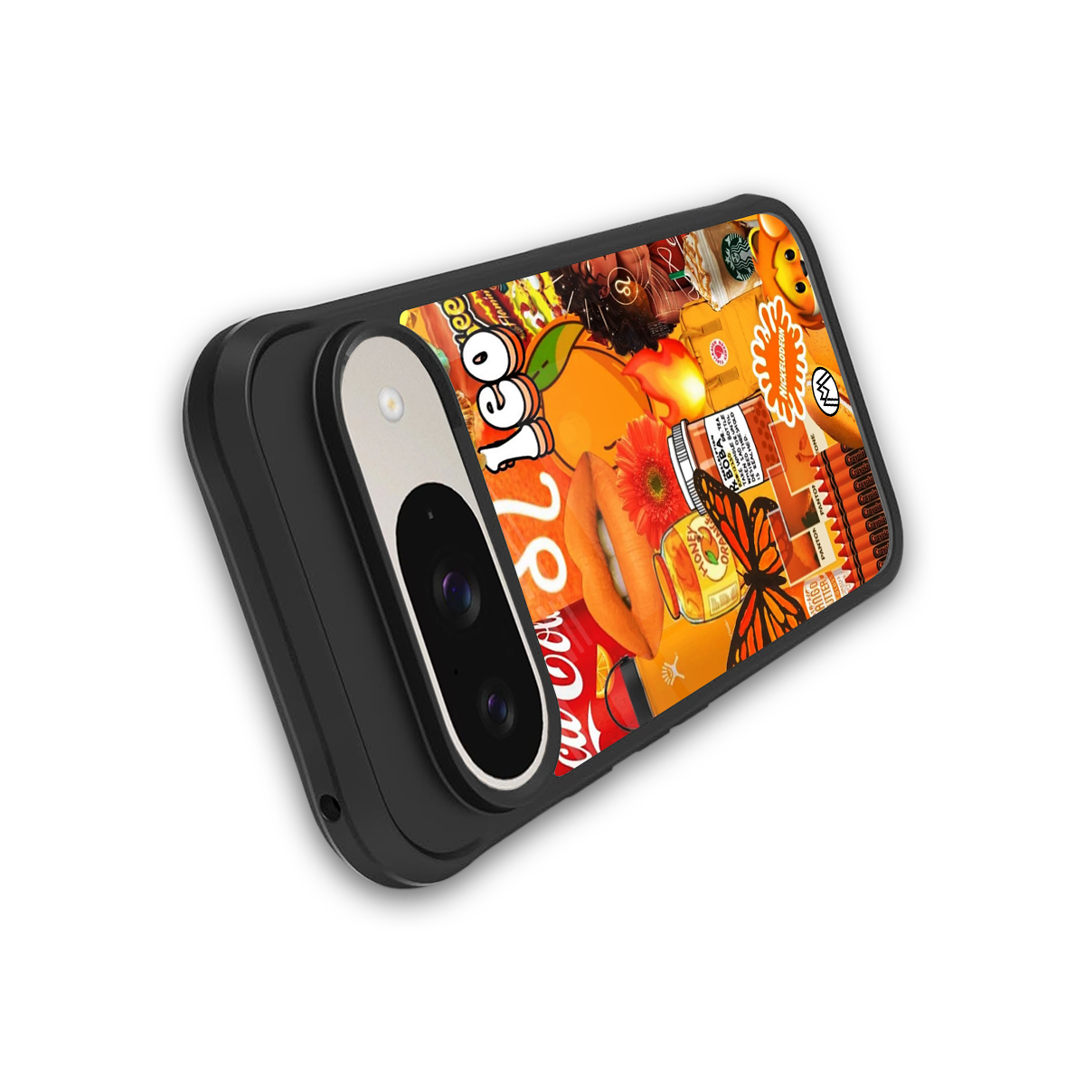 leo aesthetic collage back phone cover | glass case for google pixel 9