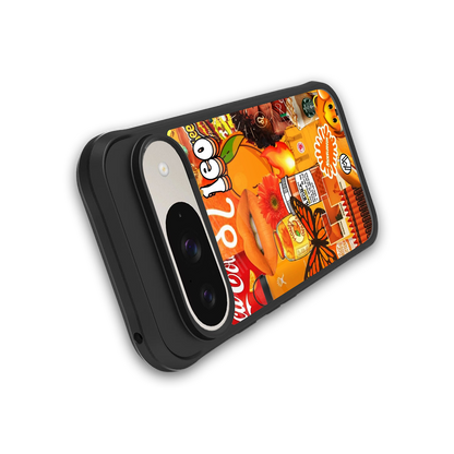 leo aesthetic collage back phone cover | glass case for google pixel 9
