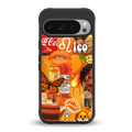 leo aesthetic collage back phone cover | glass case for google pixel 9 pro