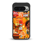 leo aesthetic collage back phone cover | glass case for google pixel 9 pro