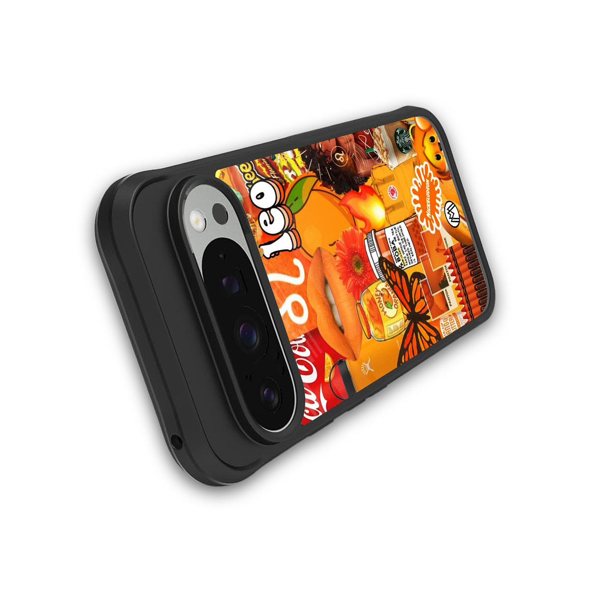 leo aesthetic collage back phone cover | glass case for google pixel 9 pro xl