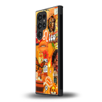 leo aesthetic collage back phone cover | glass case for samsung galaxy s23 ultra