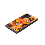leo aesthetic collage back phone cover | glass case for samsung galaxy s23 ultra