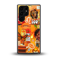 leo aesthetic collage back phone cover | glass case for samsung galaxy s25 ultra