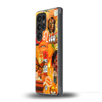 leo aesthetic collage back phone cover | glass case for samsung galaxy s25 ultra