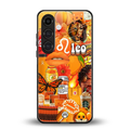 leo aesthetic collage back phone cover | glass case for samsung galaxy s24 fe
