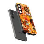 leo aesthetic collage back phone cover | glass case for samsung galaxy s25
