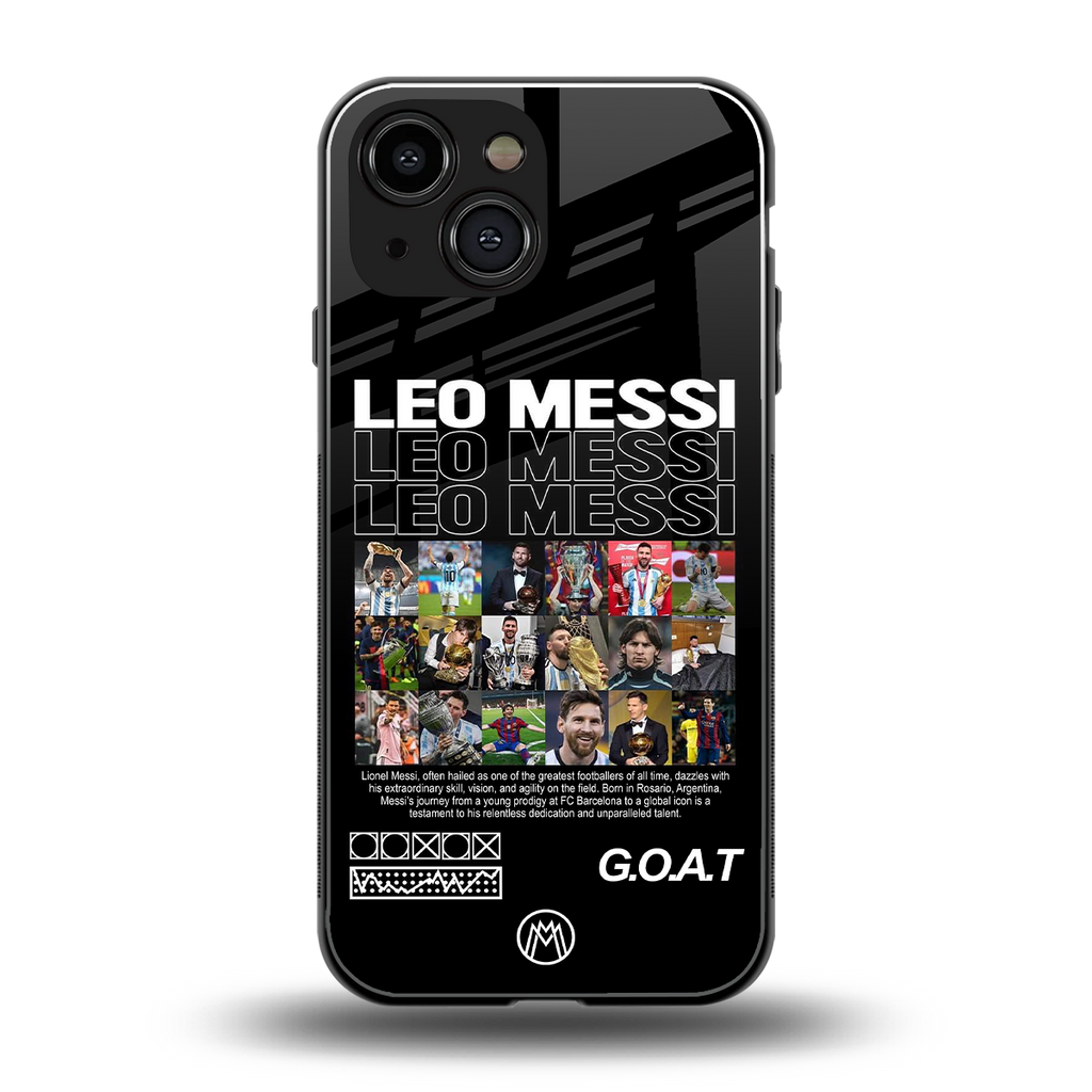 leo messi back phone cover | glass case for iphone 13 mini