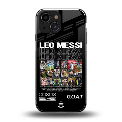 leo messi back phone cover | glass case for iphone 13 mini