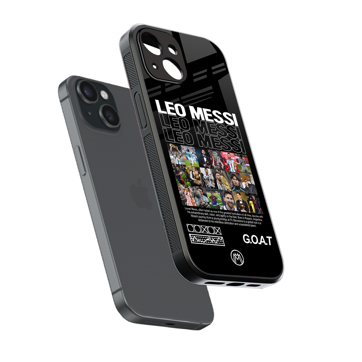 leo messi back phone cover | glass case for iphone 13 mini