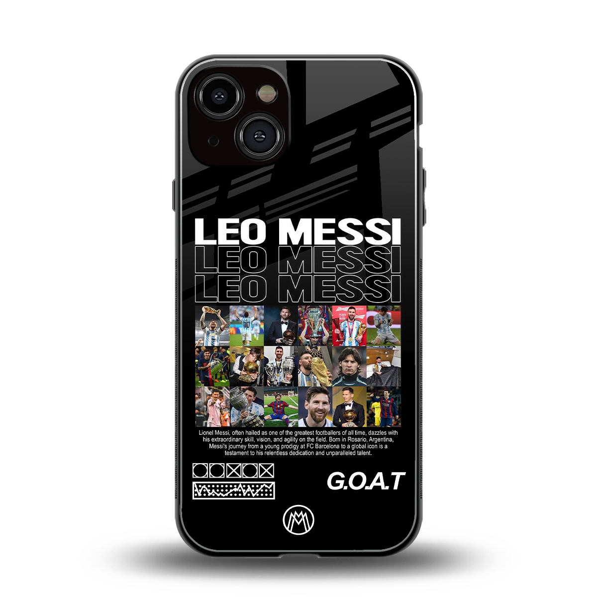 leo messi back phone cover | glass case for iphone 13