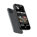 leo messi back phone cover | glass case for iphone 15 plus