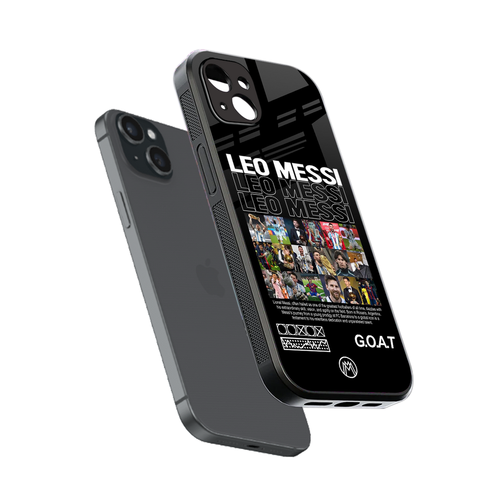leo messi back phone cover | glass case for iphone 14 plus