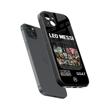leo messi back phone cover | glass case for iphone 14 plus