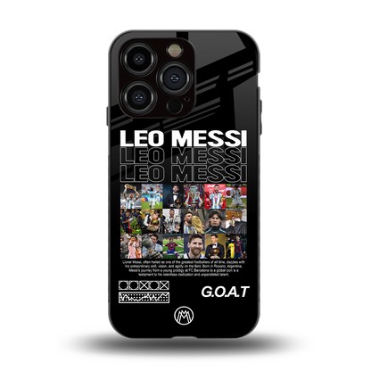 leo messi back phone cover | glass case for iphone 15 pro