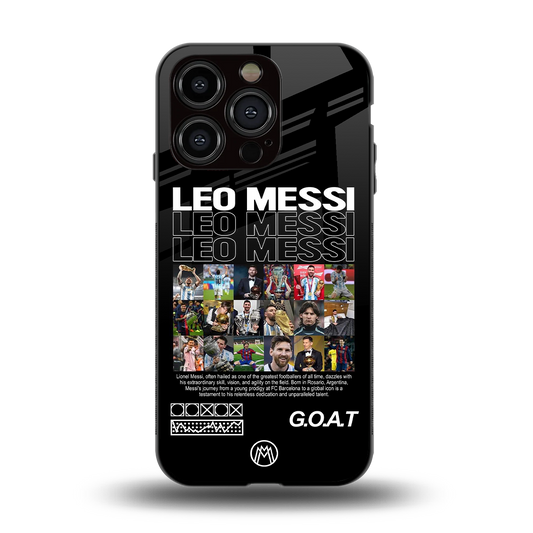 leo messi back phone cover | glass case for iphone 15 pro