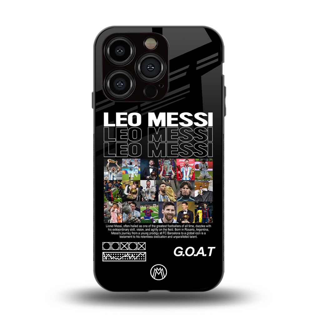 leo messi back phone cover | glass case for iphone 14 pro