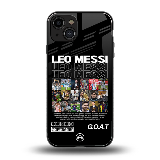 leo messi back phone cover | glass case for iphone 15