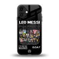 leo messi back phone cover | glass case for iphone 16 plus