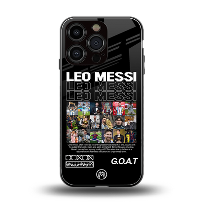 leo messi back phone cover | glass case for iphone 16 pro