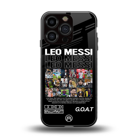 leo messi back phone cover | glass case for iphone 16 pro