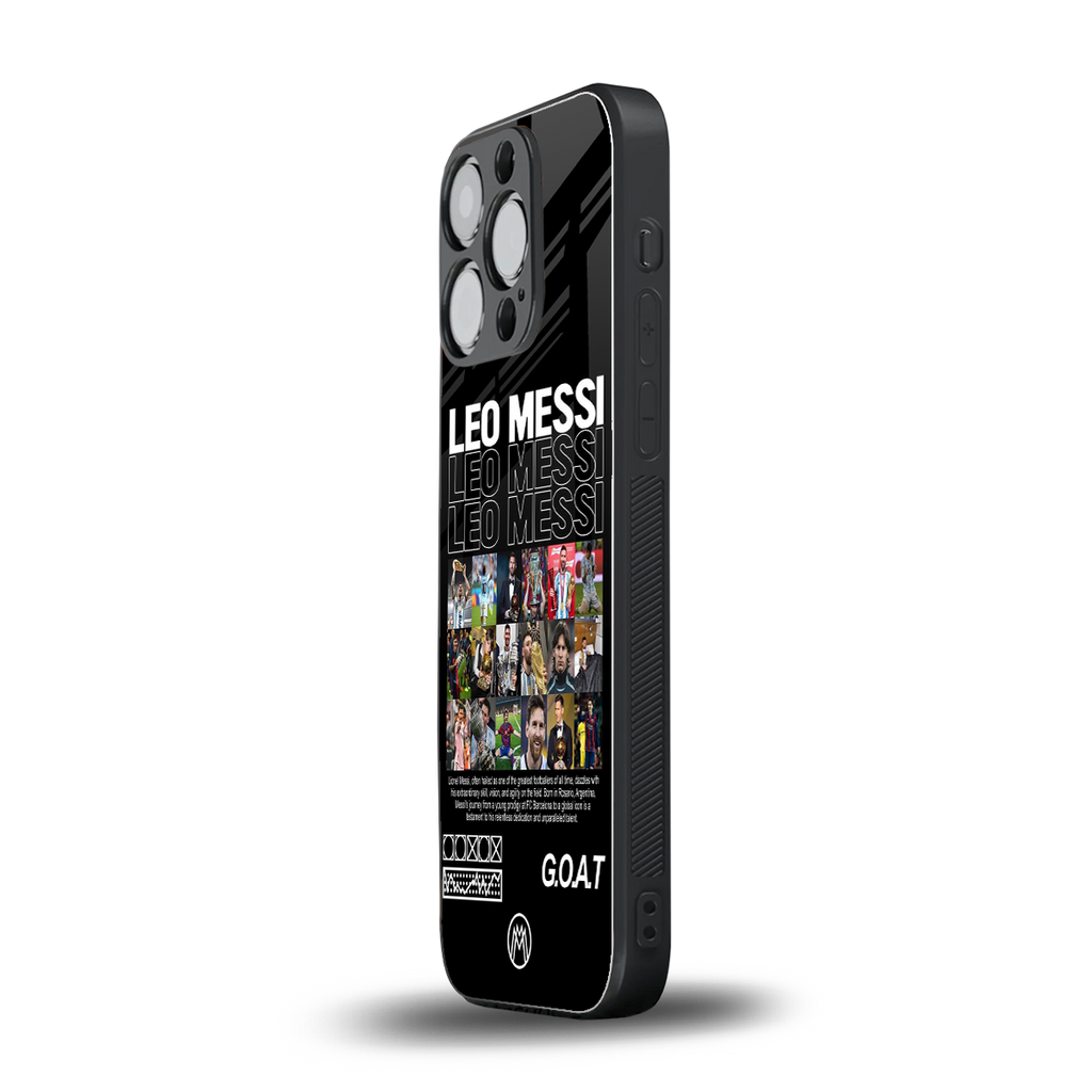 leo messi back phone cover | glass case for iphone 16 pro