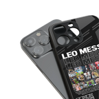 leo messi back phone cover | glass case for iphone 16 pro