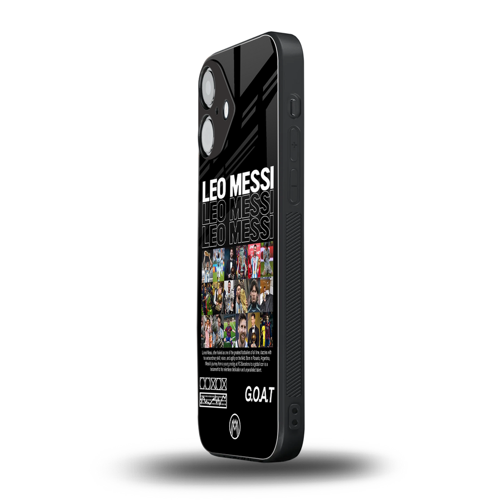 leo messi back phone cover | glass case for iphone 16