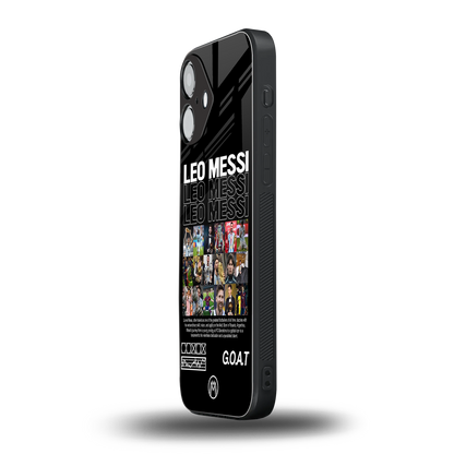 leo messi back phone cover | glass case for iphone 16