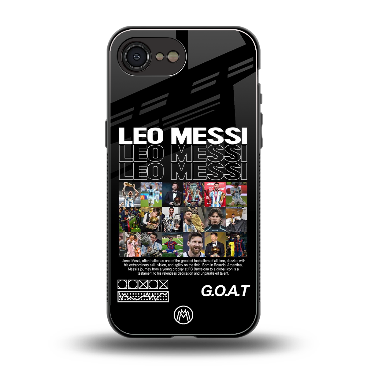 leo messi back phone cover | glass case for iphone 16e
