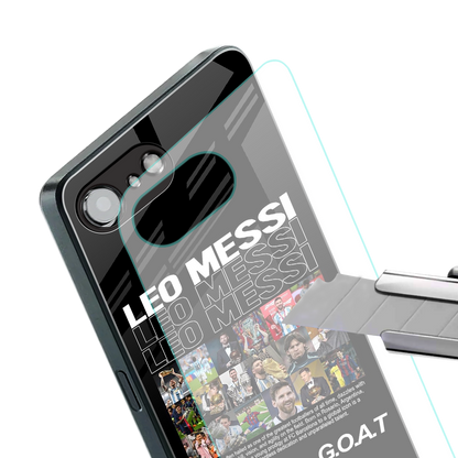 leo messi back phone cover | glass case for iphone 16e