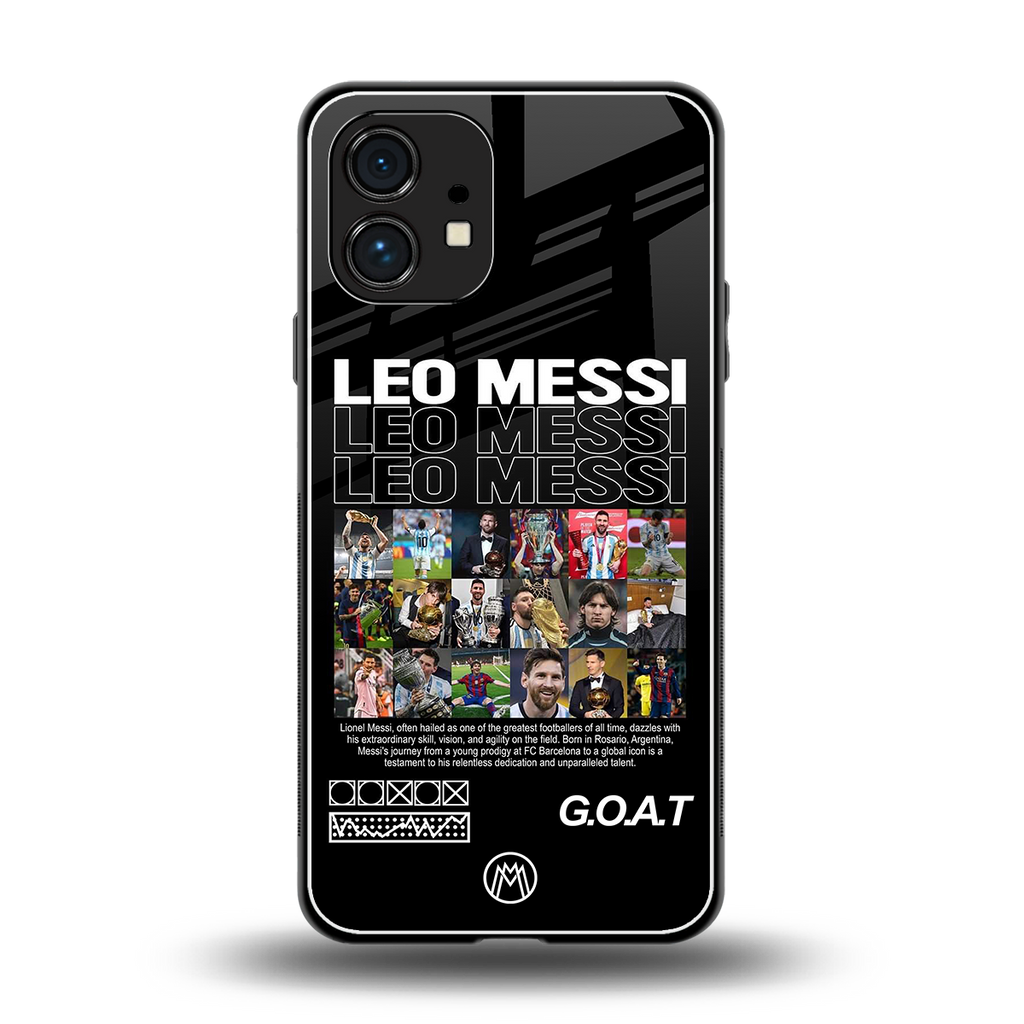 leo messi back phone cover | glass case for nothing phone 1