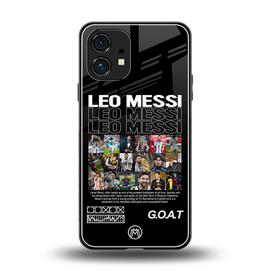 leo messi back phone cover | glass case for nothing phone 1