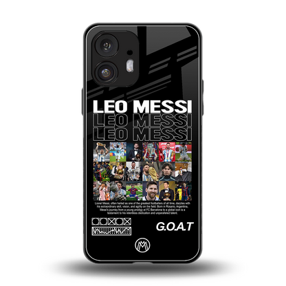 leo messi back phone cover | glass case for nothing phone 2