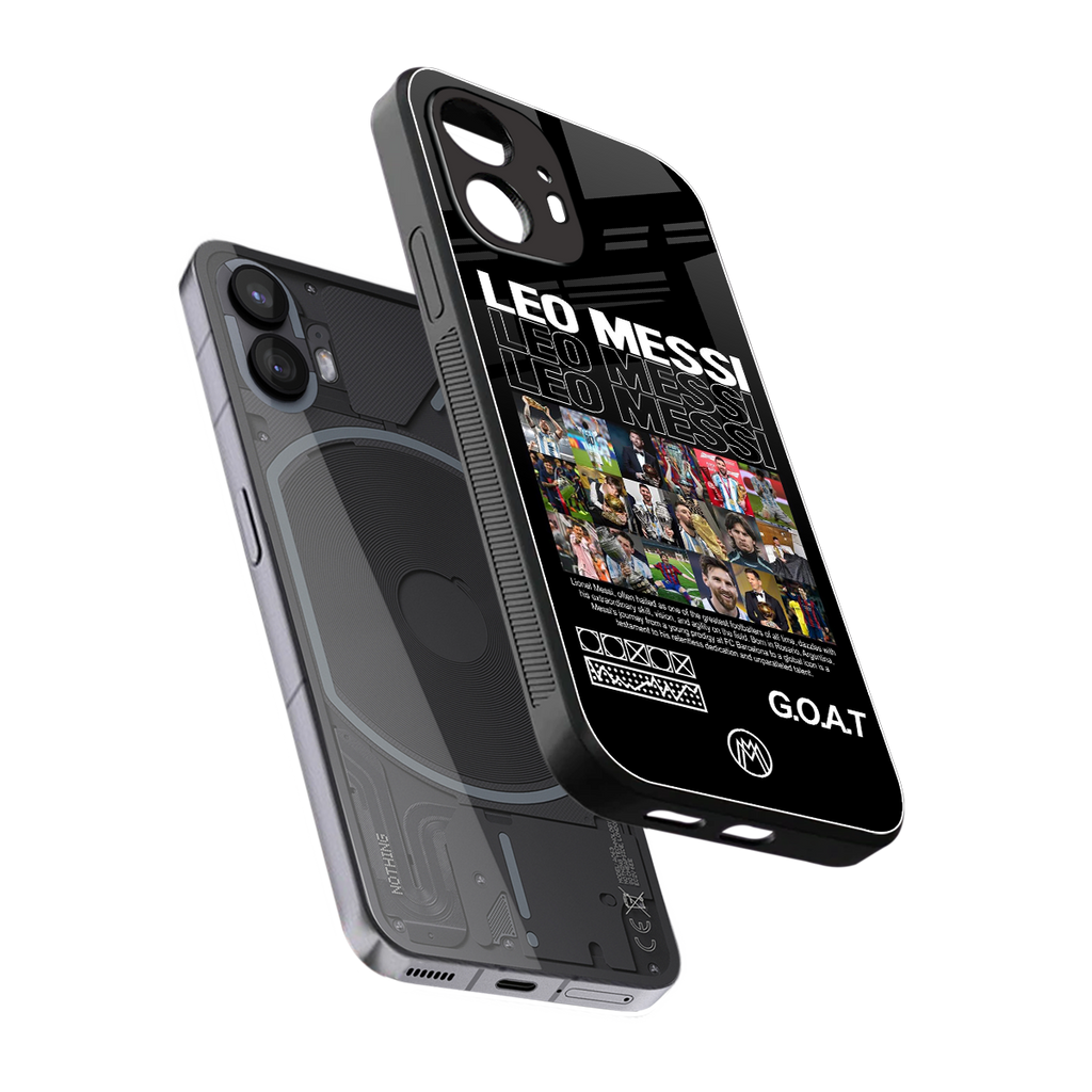 leo messi back phone cover | glass case for nothing phone 2