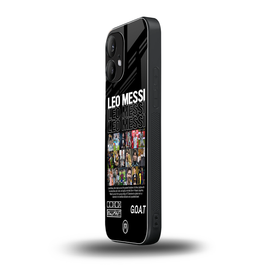 leo messi back phone cover | glass case for nothing phone 2