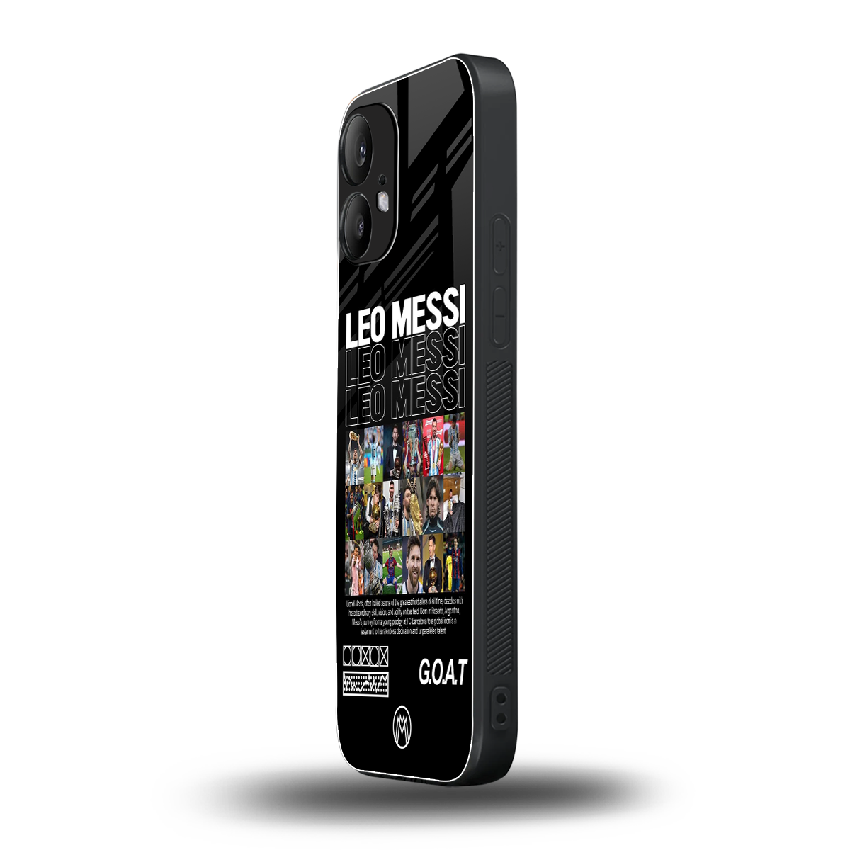 leo messi back phone cover | glass case for nothing phone 2