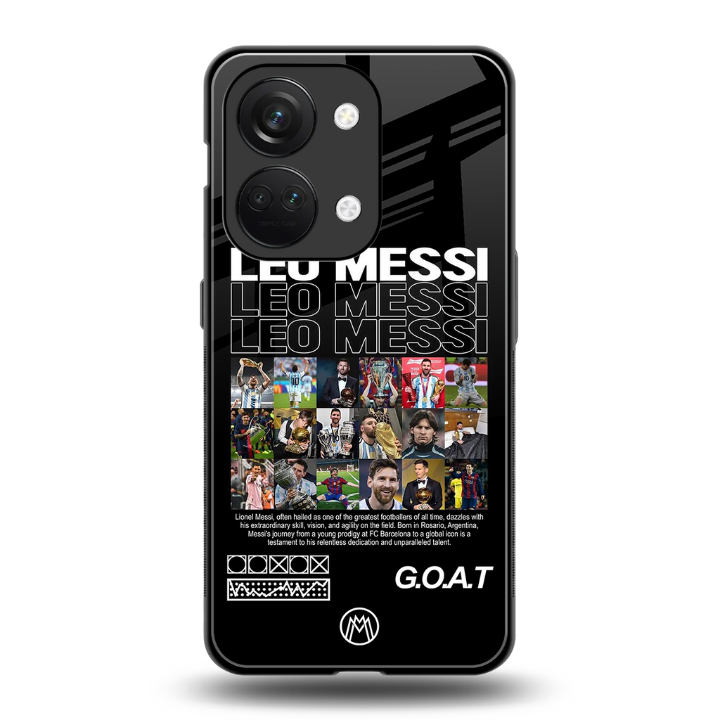leo messi back phone cover | glass case for oneplus nord 3